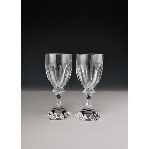 Saint Louis - Chambord - Pair Of Wine Glasses (17cm) - New Condition (price For The Pair)