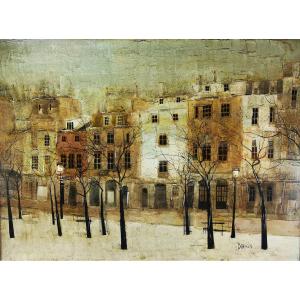 Georges DAMIN (1942 -) Huile sur toile - Ecole Lyonnaise XXe - 54 x73 cm