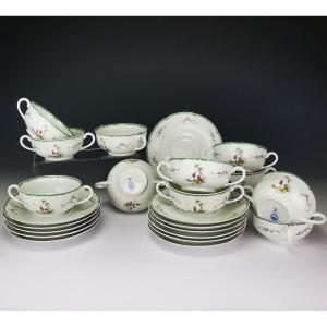 Raynaud - Limoges Si Kiang - 1 Bouillon Bowl And Saucer (choose Scene) Several Available