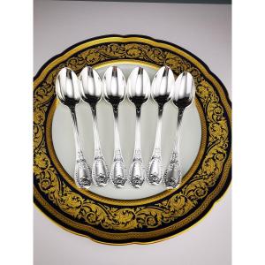 Odiot - "Louveciennes" - 6 Cuillères à Café (NEUF) - Argent Minerve