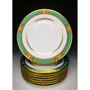 Haviland & Parlon - "Les Abeilles" -8 Assiettes à dessert Ø 22 cm - Etat parfait
