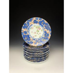 Haviland - Limoges - "dammouse" - 12 Dessert Plates, ∅ 21.5 Cm