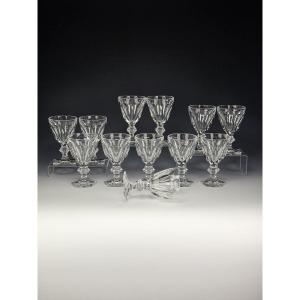 Baccarat - Harcourt 1841 - 12 Verres à eau (L) - Cristal - Etat Neuf