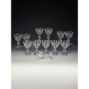 Baccarat - Harcourt 1841 - 12 Verres à Vin 13,6 cm (M) - Cristal - Etat Neuf