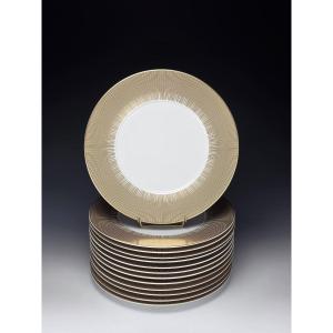Bernardaud "Sol" - 12 Assiettes de présentation ∅ 30,5 cm