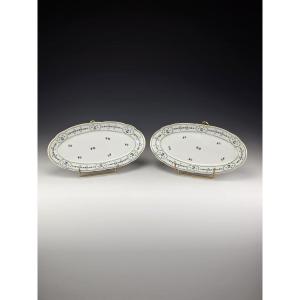 Bernardaud "Barbeaux" - Paire de Raviers L 24 cm