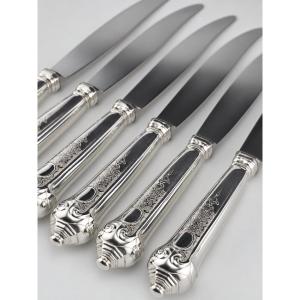 Puiforcat "élysée" - Table Knife - 950‰ Silver - 26 Cm - 132 G