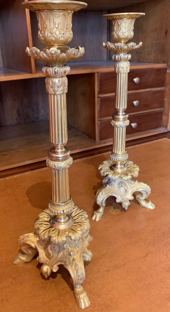 Pair Of Charles X Period Candlesticks 