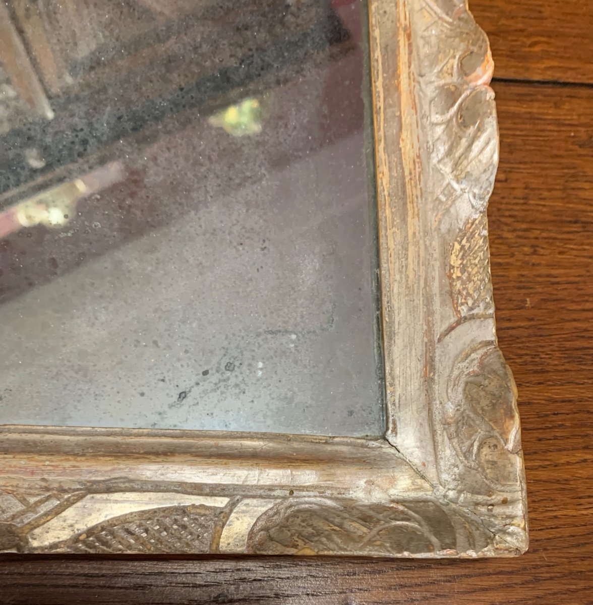 Louis XV Mirror In Silvered Wood -photo-2