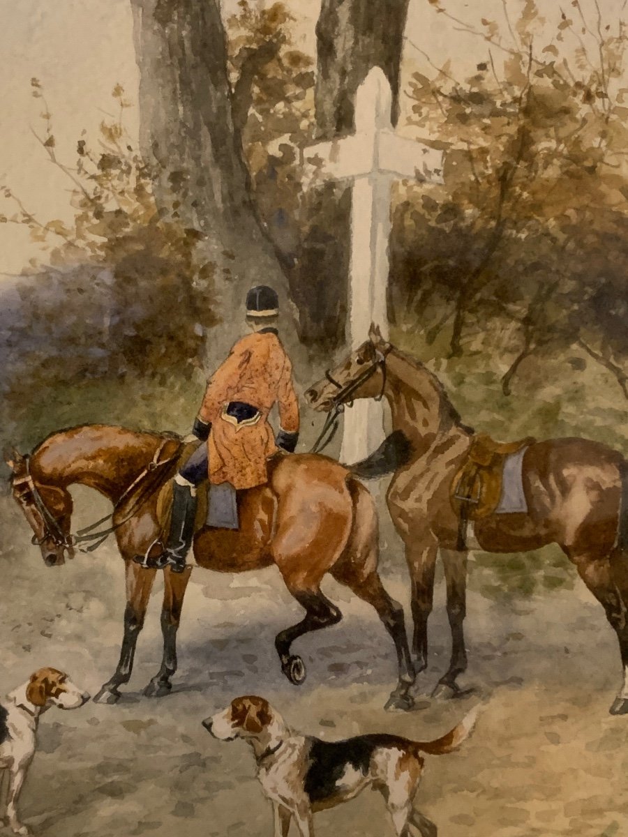 Pair Of Watercolors By René Valette-photo-2