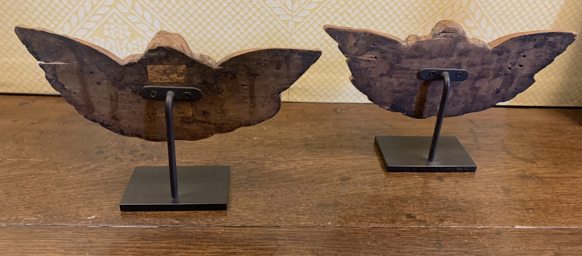 Pair Of Putti Or Angel Heads-photo-2
