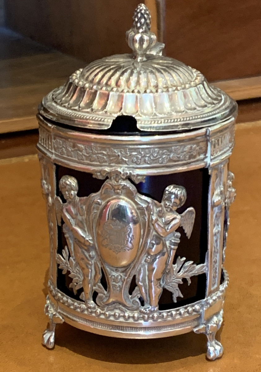Moutardier et cuillère,  Paris 1785 , -photo-2