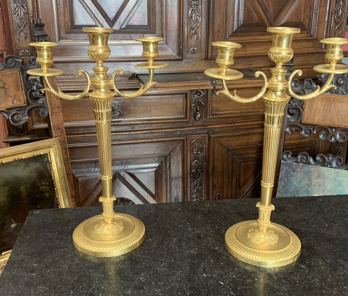 Pair Of Directory Candelabra By Galle-photo-2