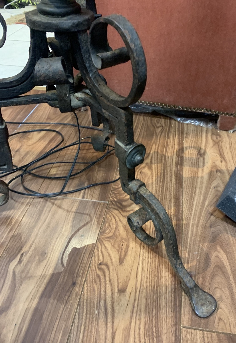 Large 17th Century Candlestick Mounted As A Lamp -photo-1