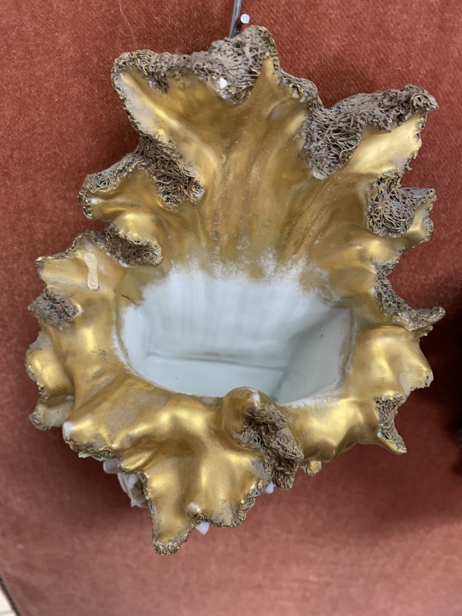 Paire de bouquetières en porcelaine -photo-4