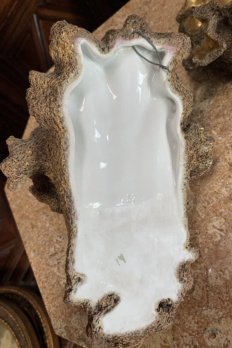 Paire de bouquetières en porcelaine -photo-4
