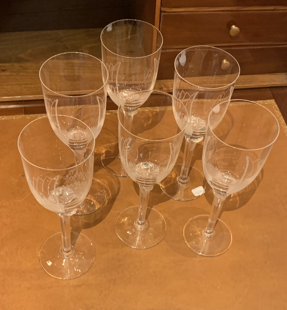6 Lalique Smiling Angel Champagne Glasses-photo-1