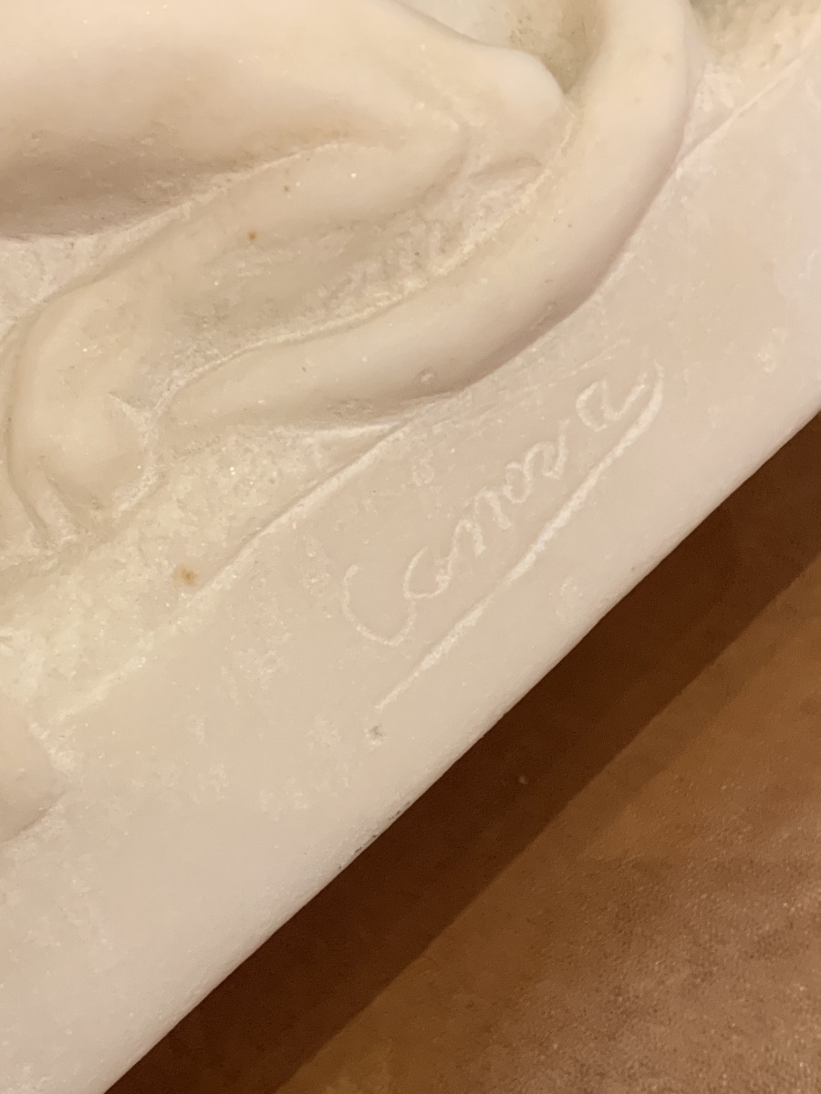 Canova's Lion, 19th-century Alabaster -photo-1