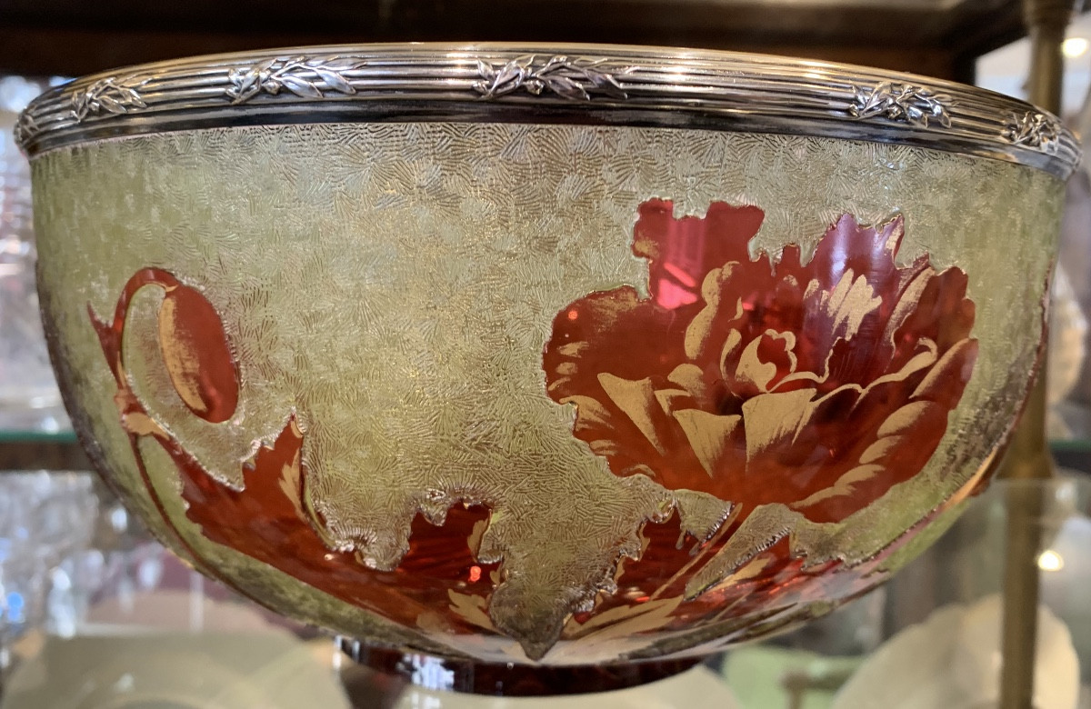 Grande coupe, Cristal Art Nouveau 