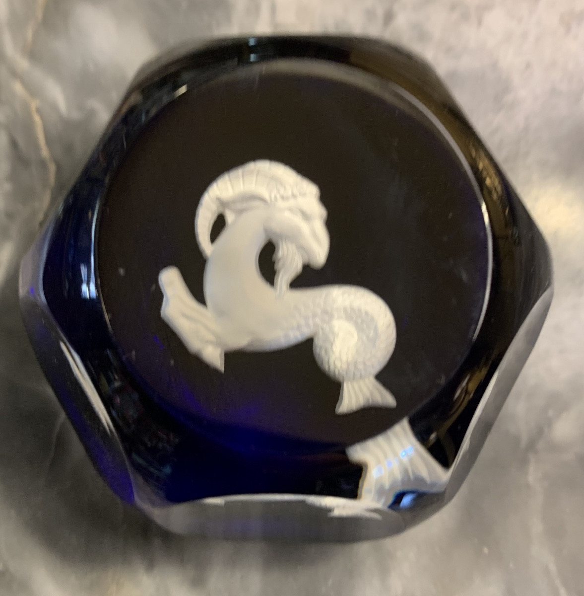 Sulfure, cristal de Baccarat , modèle Capricorne 