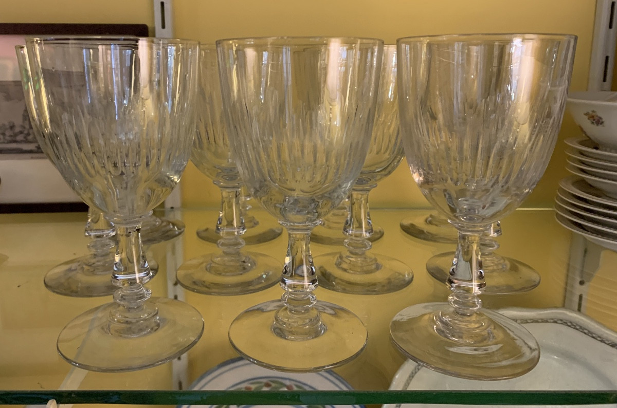 11 verres à eau Baccarat, jeu d’orgues-photo-2