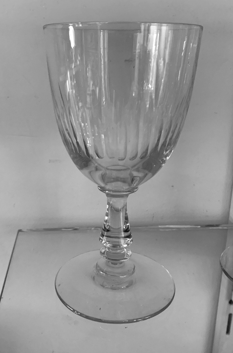 11 verres à eau Baccarat, jeu d’orgues