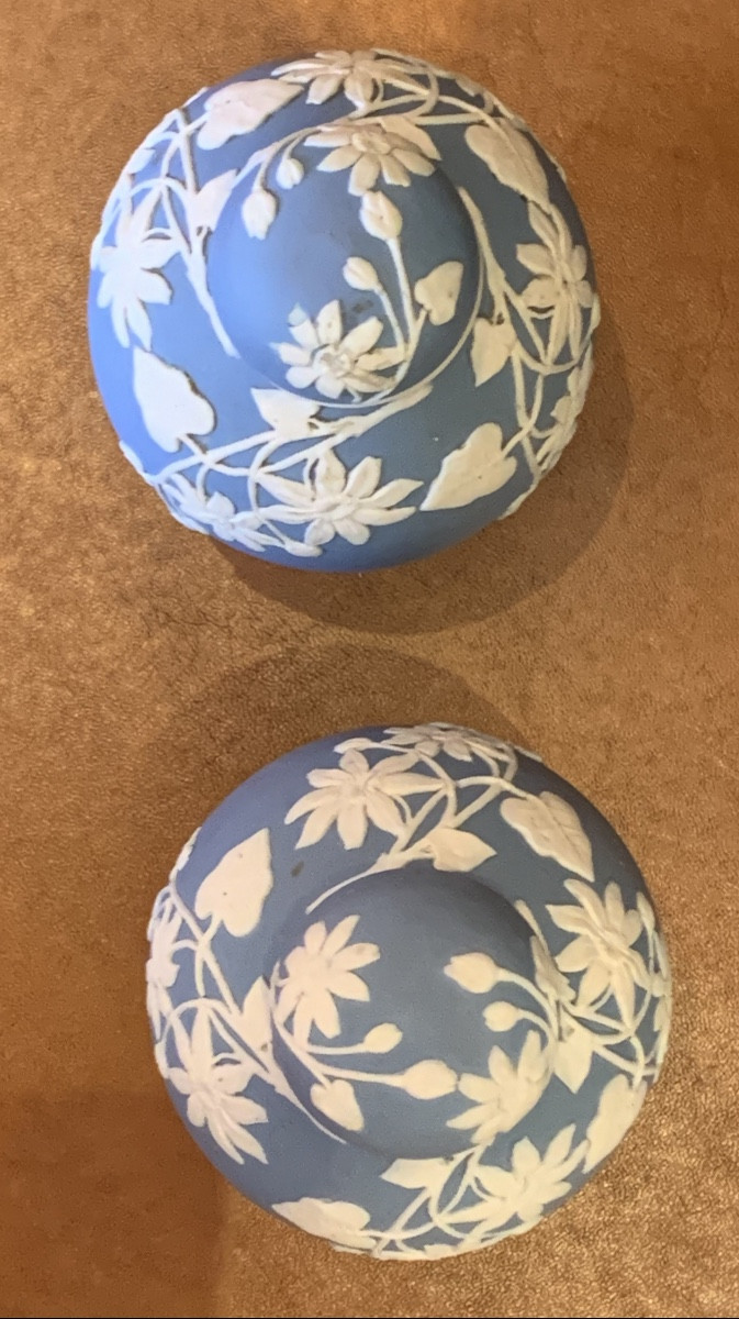 Pair Of Covered Pots Circa 1900-photo-2