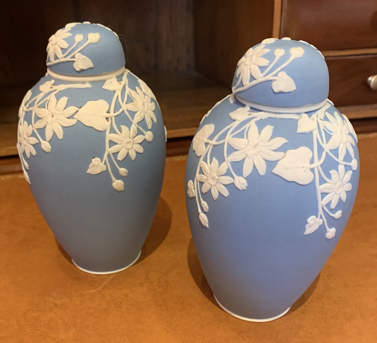 Pair Of Covered Pots Circa 1900