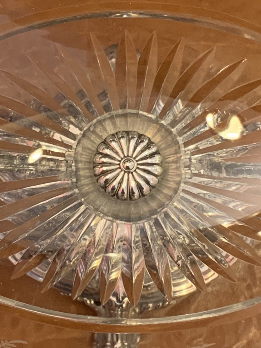 Grande coupe Cristal et Argent massif -photo-4