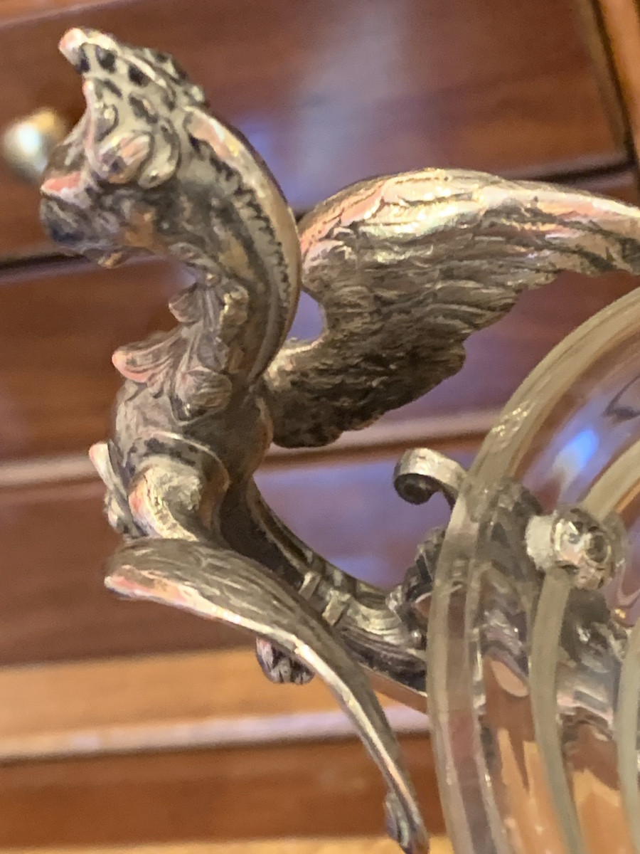 Grande coupe Cristal et Argent massif -photo-6