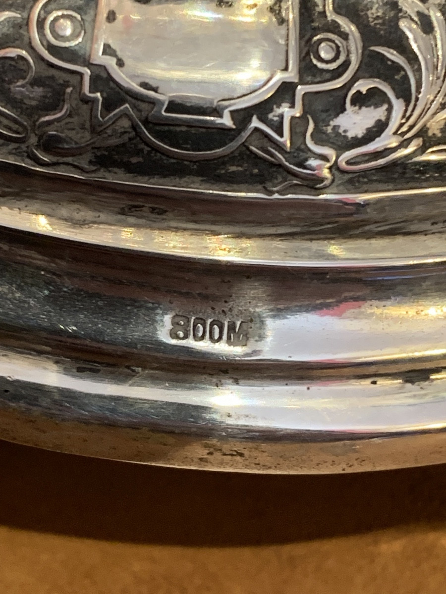 Grande coupe Cristal et Argent massif -photo-7