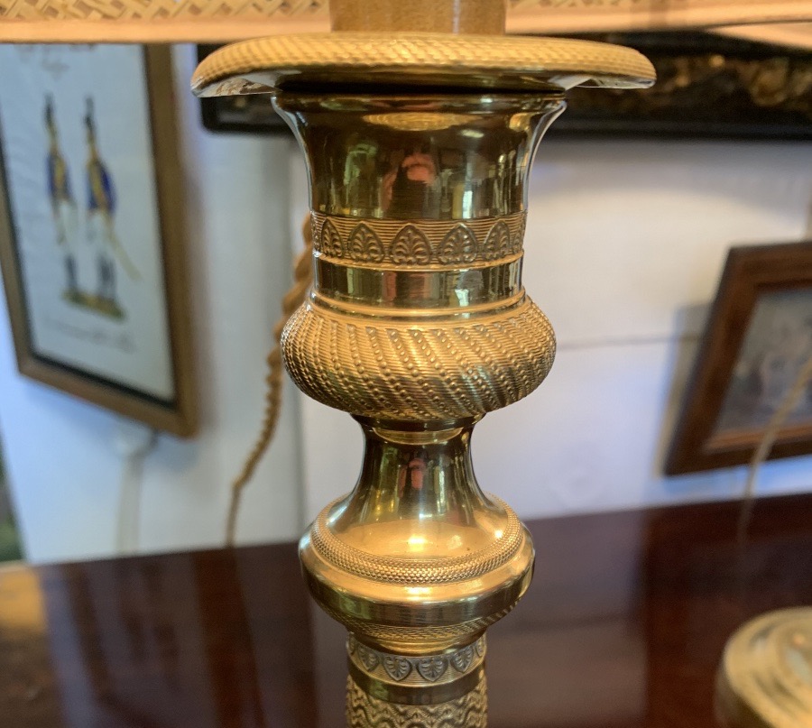 Pair Of Candlesticks Mounted As Lamps-photo-4