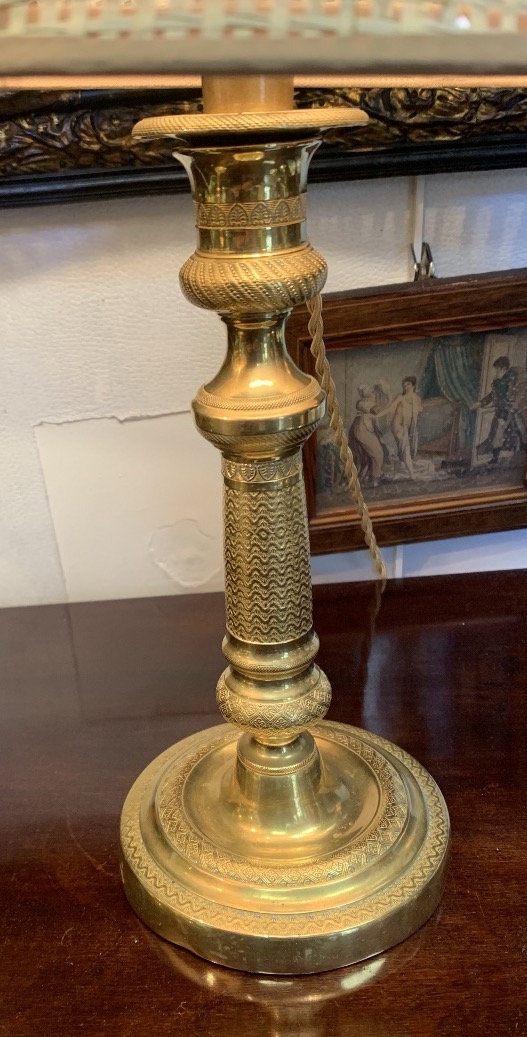 Pair Of Candlesticks Mounted As Lamps-photo-1
