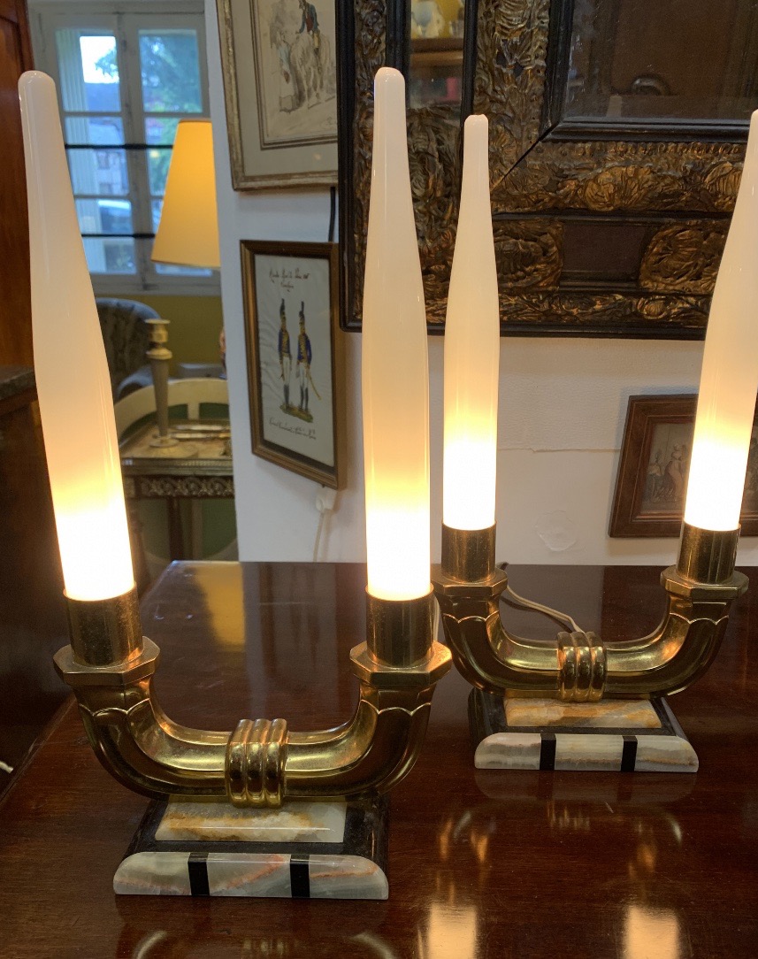 Pair Of Art Deco Lamps