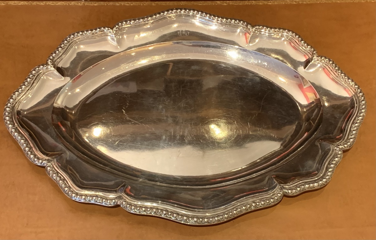 Grand plat en argent massif -photo-2