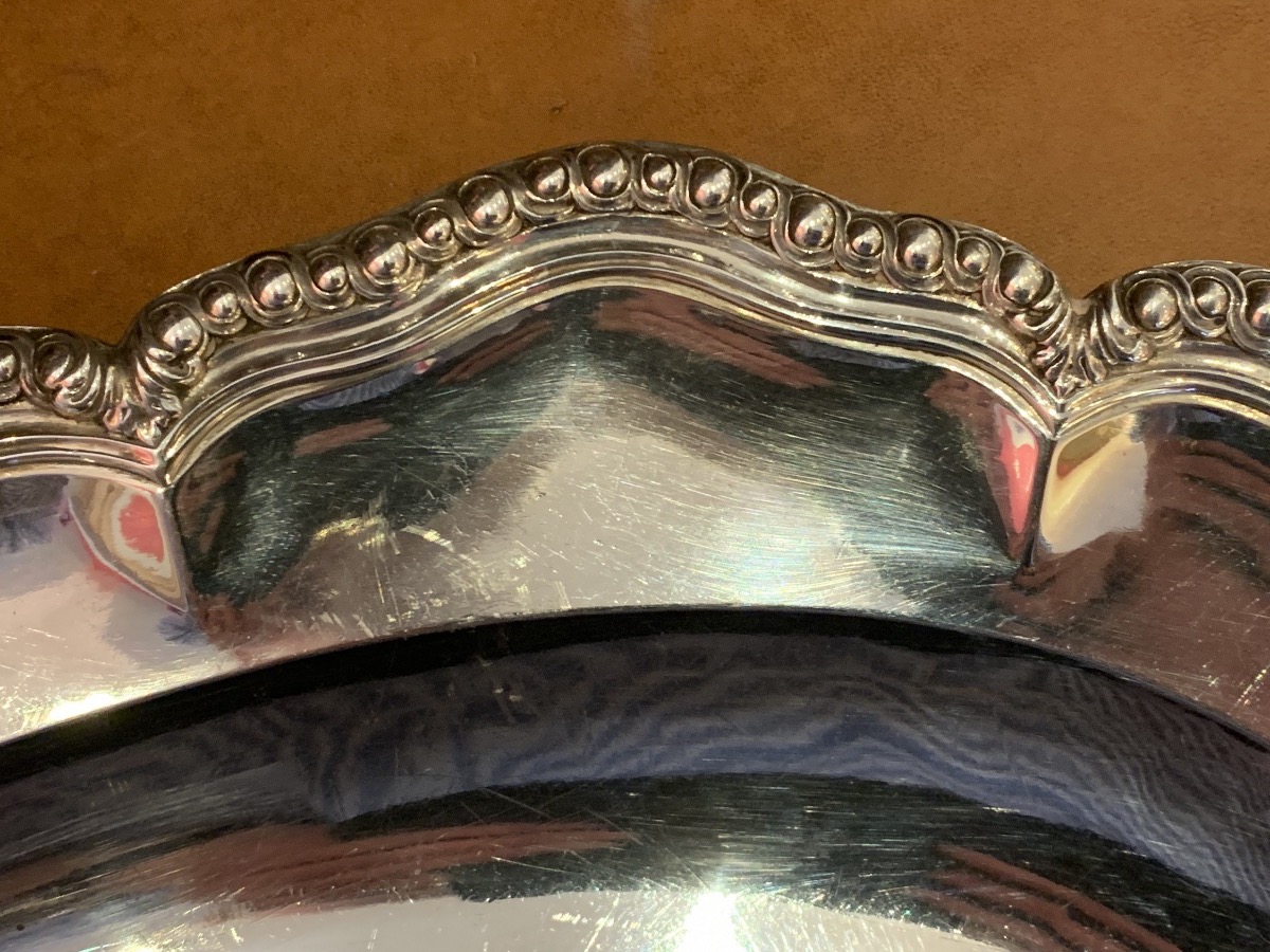 Grand plat en argent massif -photo-3