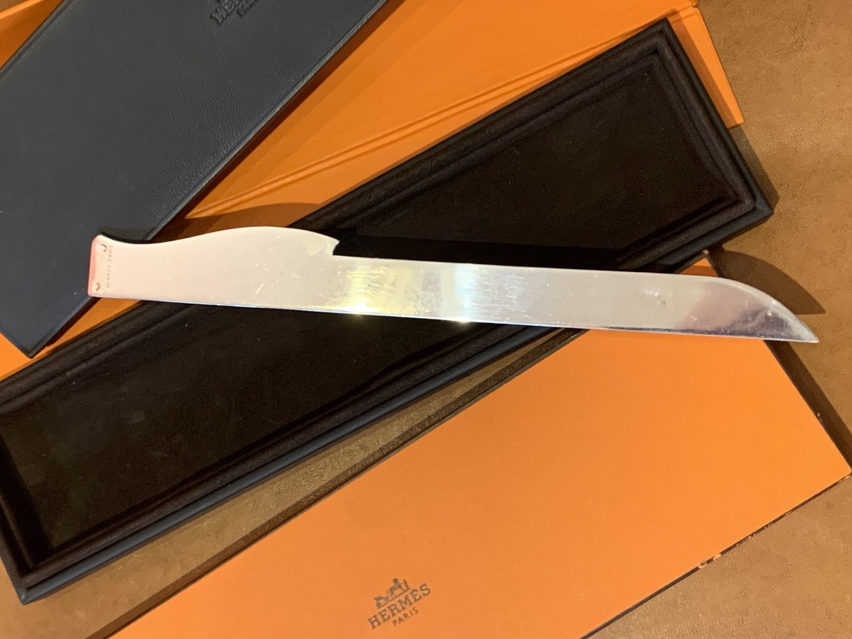 Ouvre lettre Hermès en argent massif -photo-4