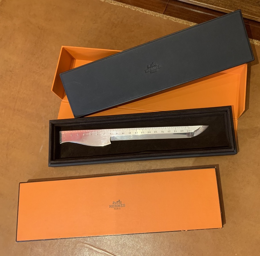 Ouvre lettre Hermès en argent massif -photo-1