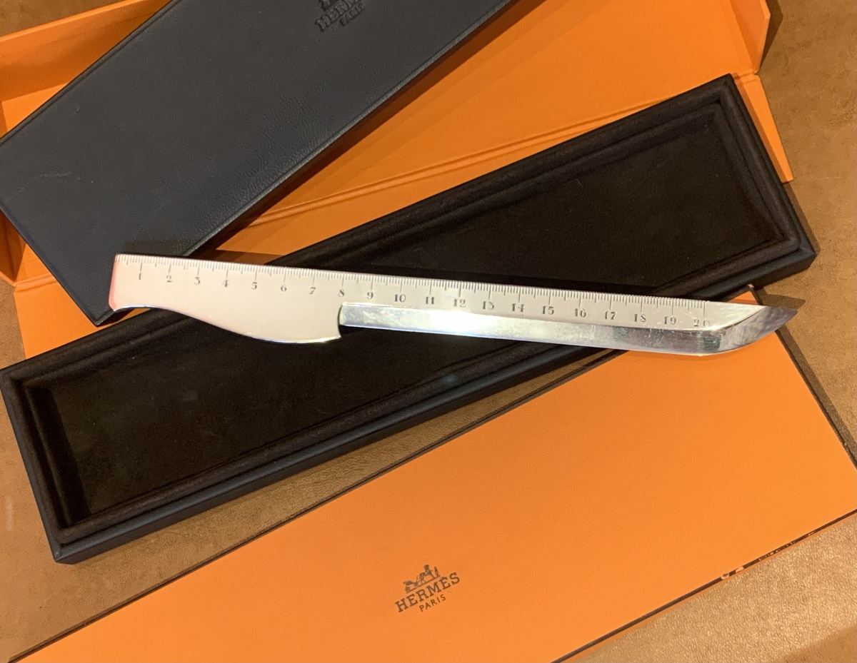 Ouvre lettre Hermès en argent massif 