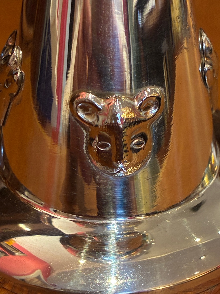 Coupe/ Trophée Bourse de Hong Kong années 80’ argent massif -photo-2