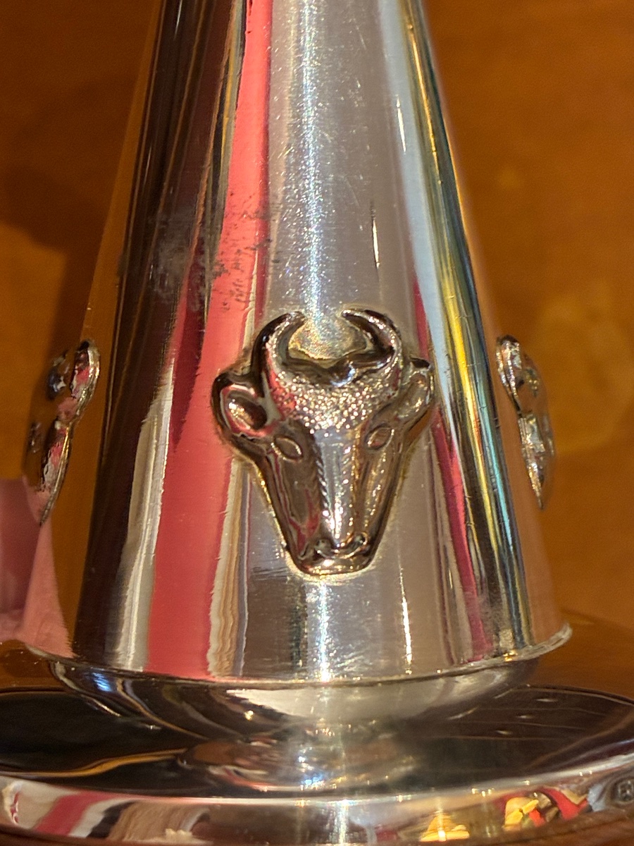 Coupe/ Trophée Bourse de Hong Kong années 80’ argent massif -photo-3