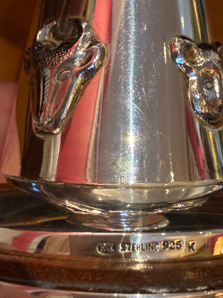 Coupe/ Trophée Bourse de Hong Kong années 80’ argent massif -photo-4