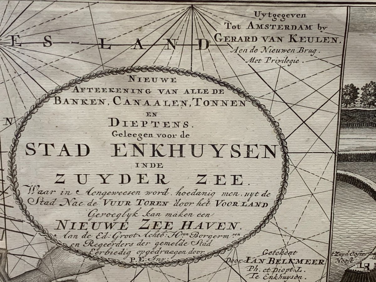 Large Dutch Map Of Nieuwe Zee Haven-photo-2