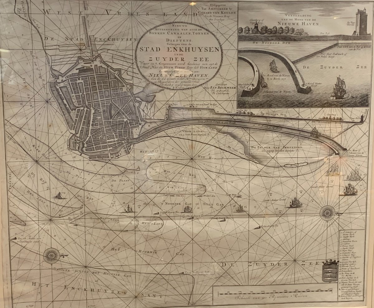 Large Dutch Map Of Nieuwe Zee Haven