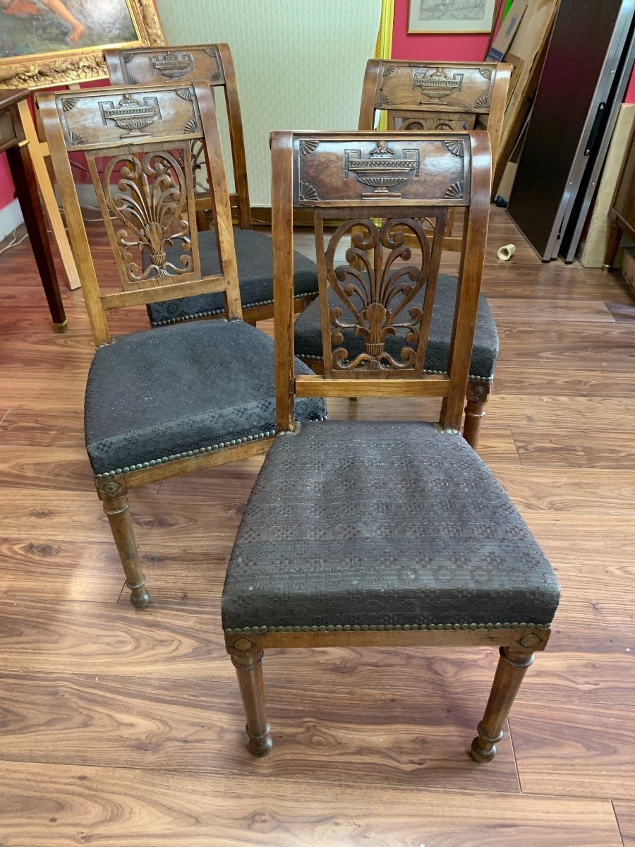 Set Of Etruscan Chairs, Directoire Period