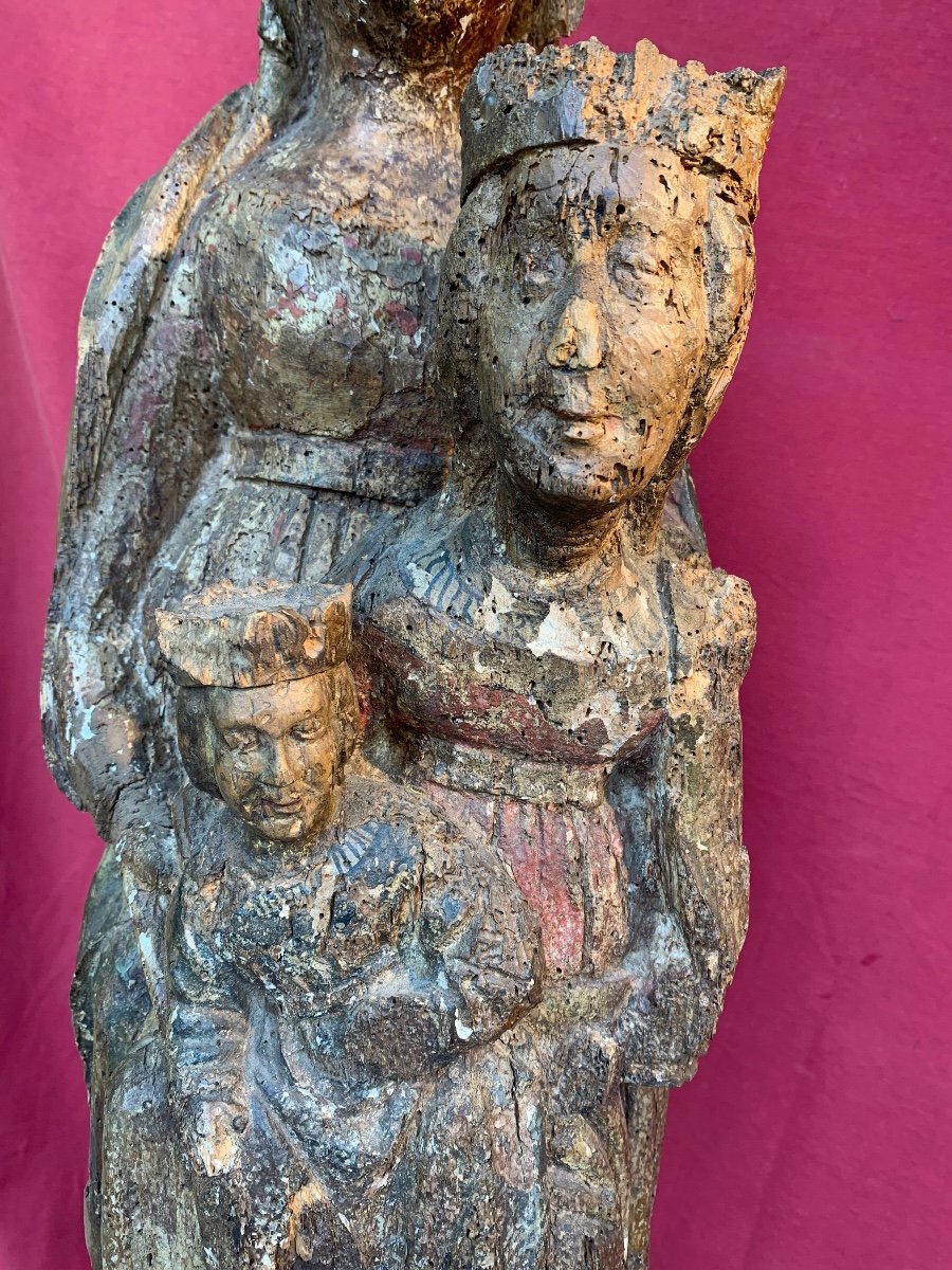 Sainte Anne Trinitaire, Sculpture XVeime-photo-3