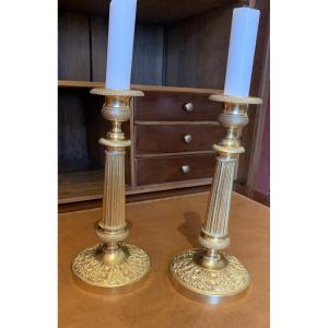 Small Restoration Candlesticks, Pair 