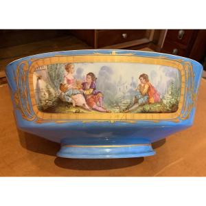 Large Oval Paris Porcelain Bowl 