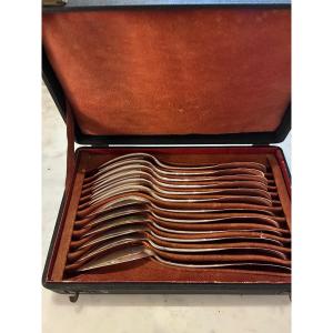 Silver Cutlery Set, Vieillard Hallmarks