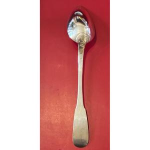 Cuillère à ragoût en argent massif